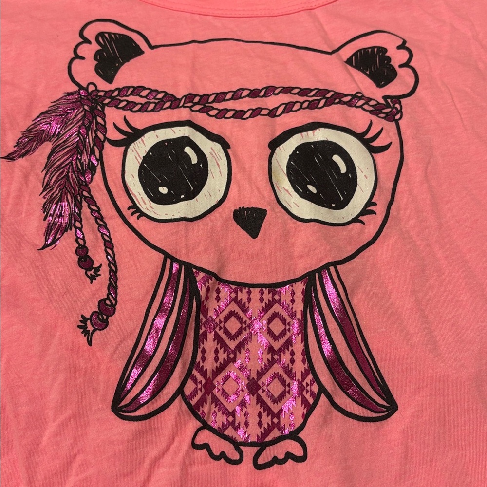 nwt girls shiny pink t shirt - Picture 2 of 4